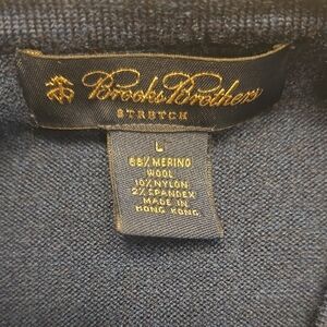 Brooks Brothers Dark Blue Merino Wool Sweater